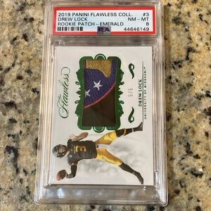 Panini Flawless Collection Drew Lock Rookie Patch Card - Emerald